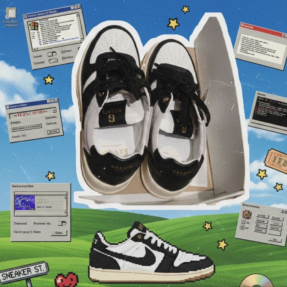 Black and White Sneakers